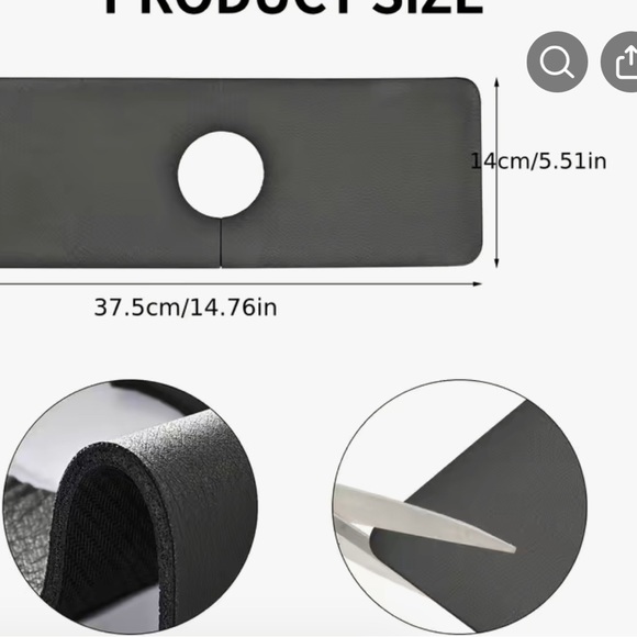 NWT Floral Sink Faucet Drainage Absorbent Mat - Picture 3 of 4